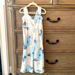 Blue floral romper